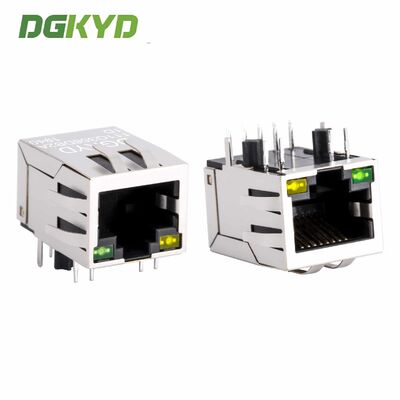 Ενιαία θύρα Gigabit Filter Shielded RJ45 Connector με ενσωματωμένο μαγνητικό RJ45 Jack για τοποθέτηση PCB